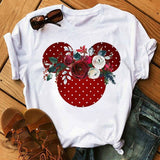 Tshirt Woman Summer Short Sleeve Flowers Tops Female T-shirt Clothes