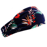 Floral Print Turban Knot Headwrap Sports Elastic Yoga Hairband Fashion Cotton Fabric Wide Headband For Women Hair Accessoires