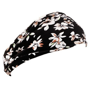 Floral Print Turban Knot Headwrap Sports Elastic Yoga Hairband Fashion Cotton Fabric Wide Headband For Women Hair Accessoires